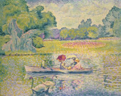 The Promenade in the Bois de Boulogne by Henri Edmond Cross